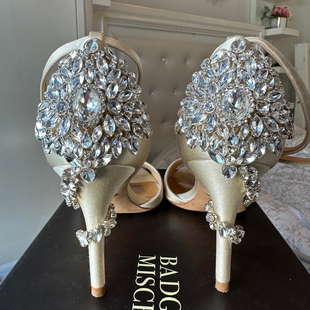 Badgley Mischka Embelished Vienna Peep Toe